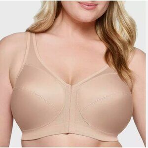 Glamorise Full Figure MagicLift Front-Closure Posture Back Bra Size 48C 00441